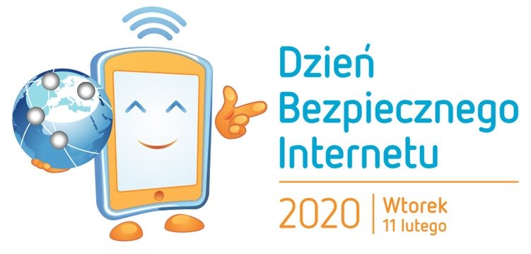 logo z napisem Dzień Bezpiecznego Internetu 2020 wtorek 11 lutego