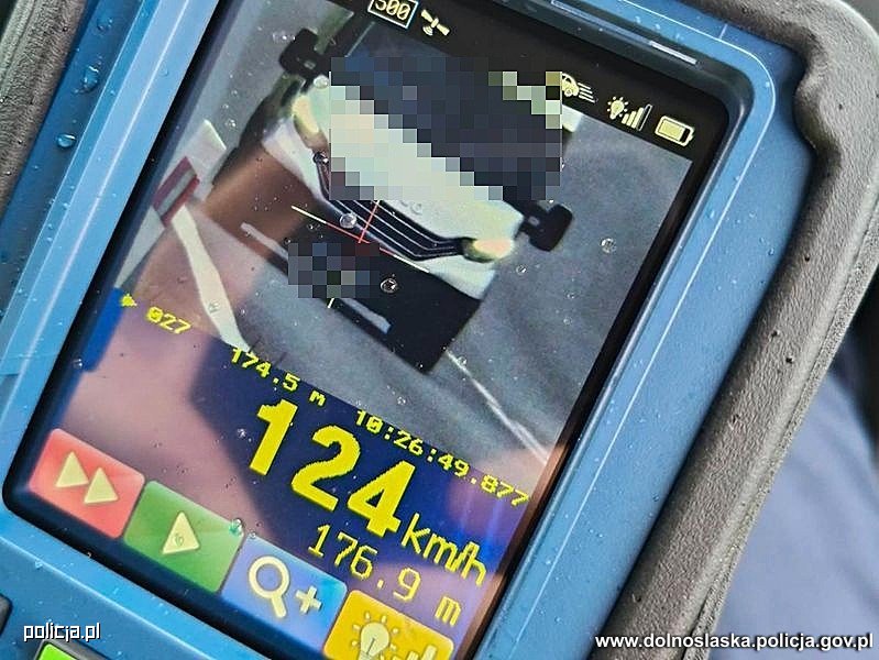 Znaczne przekroczenie prędkości poza obszarem zabudowanym – kierowca stracił prawo jazdy