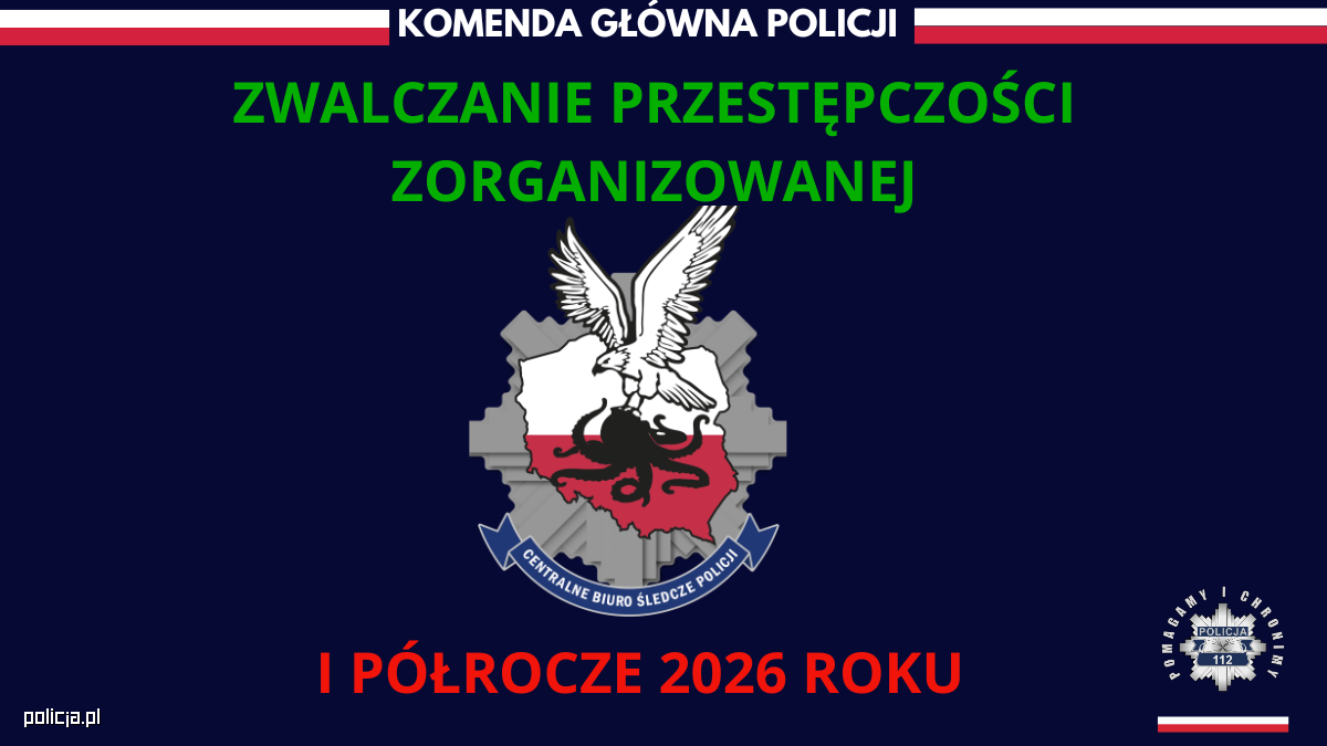 CBŚP konsekwentnie uderza w zorganizowaną przestępczość. Pierwsze półrocze 2026 roku potwierdza skuteczność działań