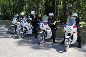 Policyjni motocykliści w rejonach kąpielisk