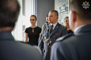 Wręczanie odznaczeń i awansów w KWP w Gdańsku