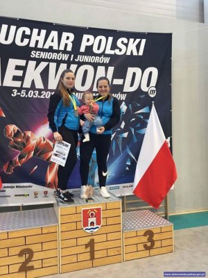 Policjantka na podium w Pucharze Polski w Taekwon-do
