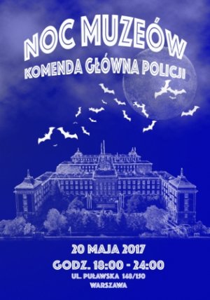napis Noc Muzeów Komenda Główna Policji