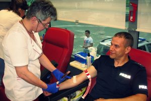 Policjanci oddali krew dla chorej Blanki