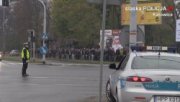 policjanci zabezpieczają derby Śląska