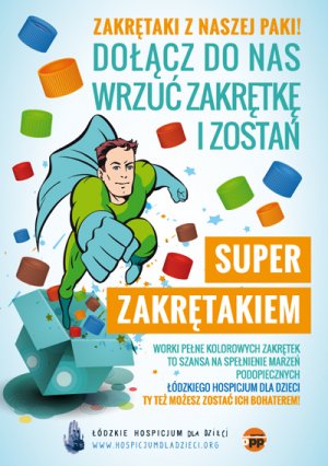plakat informujący o akcji  Zostań Super Zakrętakiem