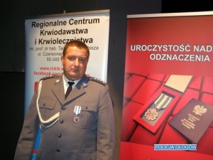 Asp. szt. Andrzej Zieliński - odznaczony podczas uroczystej gali