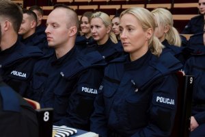 W trakcie przemówienie Komendanta Szkoły Policji w Słupsku.