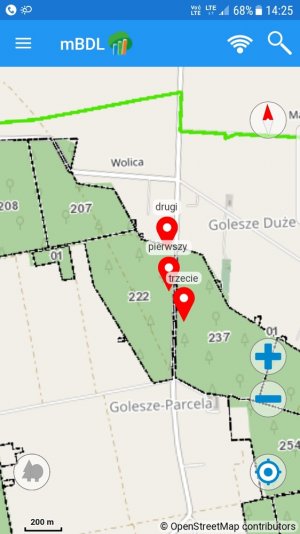 mapa z lokalizacją podpaleń