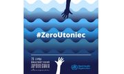 plakat w formie grafiki informujący o Światowym Dniu Zapobiegania Utonięciom