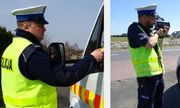 Kolaż dwóch zdjęć na których policjanci ruchu drogowego asp. Marcin Dąbkowski i sierż. szt. Łukasz Mieczkowski, kontrolują kierowców