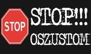 grafika z napisem Stop!!! oszustom