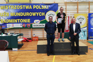 Zawodnicy Mistrzostw Polski Służb Mundurowych w Badmintonie