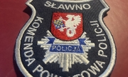 naszywka z logiem Komendy Powiatowej Policji w Sławnie