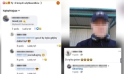 zrzut ekranu przedstawia komentarze z portalu społecznościowego obok zdjęcia policjanta