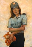 Marcin KRAWCZUK / Sierżant Katarzyna Niebieska, 100x70 cm, akryl