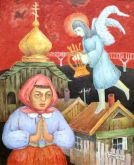 Otton GRYNKIEWICZ / Prawie Chagall, 61x50 cm, olej