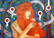 Bożena BARANOWSKA / Bez tytułu, 70x100 cm, olej