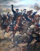 Stanisław Eugeniusz BODES / Zapomniana szarża Policji - Husynne 24.09.1939, 80x59,5 cm, olej