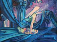 Anna KLIMASZEWSKA / Ostatni dotyk motyla, 60x81 cm, olej