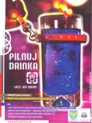 Ulotka programu "Pilnuj drinka" - KWP Katowice