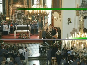 Msza święta w katedrze w Zamościu