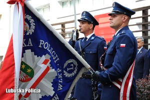Policjanci Pocztu Sztandarowego Lubuskiej Policji