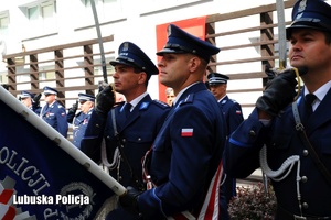 Policjanci pocztu sztandarowego Lubuskiej Policji