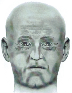 Rysunek twarzy stworzony na podstawie wizji antropologa
