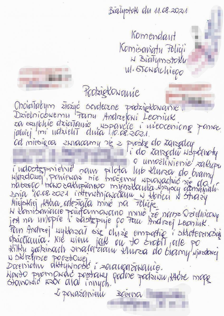 zdjęcie podziękowań.