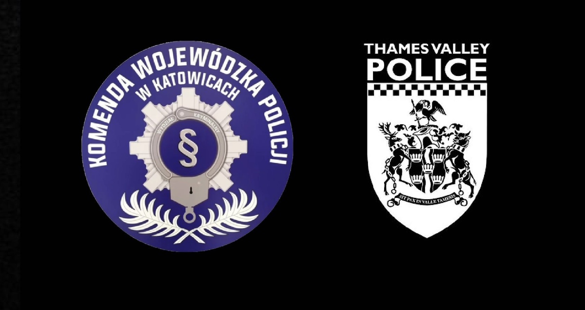 Logo Komendy Wojewodzkiej Policji w Katowicach i Thanes Valley Police