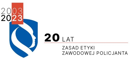 logo 20-lat zasad etyki zawodowej policjanta