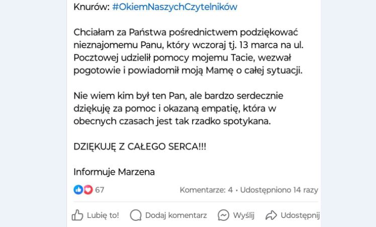 podziękowania