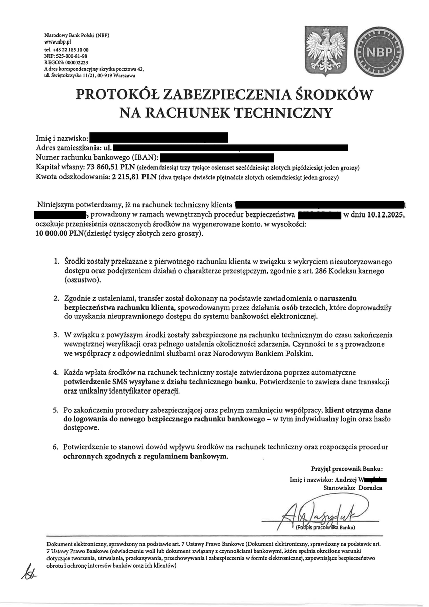 Przykład spreparowanego dokumentu.