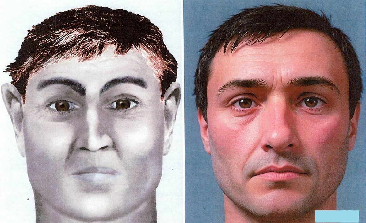 Zrekonstruowany wizerunek mężczyzny.