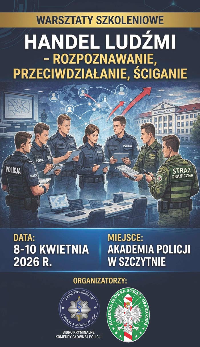 grafika dotycząca warsztatów związanych z handlu ludźmi. 