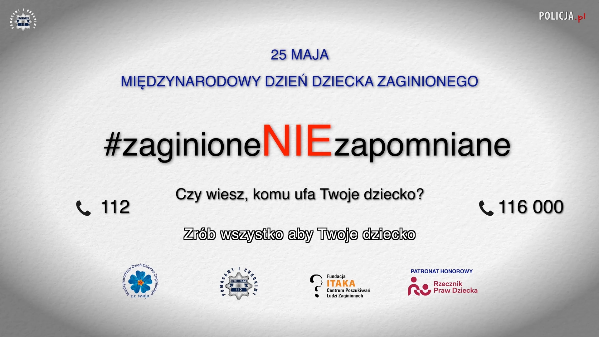 Aktualności #zaginioneNIEzapomniane – rusza druga edycja kampanii społecznej Policji