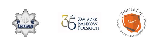 Logo Policji i Związku Banków Polskich FinCERT.PL