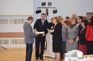 Zdjęcie przedstawia spotkanie wigilijne pionu logistycznego KGP