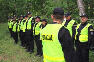 Przygotowanie do rozpoczęcia poszukiwań w terenie leśnym