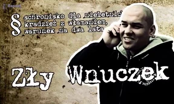 Oszuści „na wnuczka” i „na policjanta CBŚP” nadal aktywni- plakat "zły wnuczek"