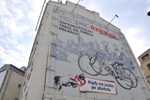 Mural kampanii Nigdy nie jeżdżę po alkoholu