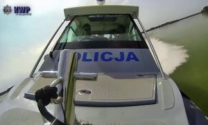 Policjanci nad Zalewem Koronowskim