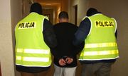 Zatrzymany prowadzony przez policjantów - zdjęcie poglądowe