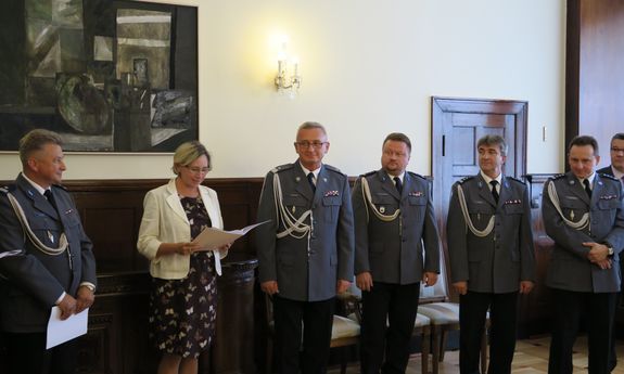 Uczestnicy obchodów Święta Policji w Ambasadzie RP w Berlinie