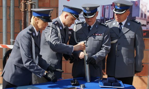 Akt erekcyjny nowej siedziby poddębickiej policji