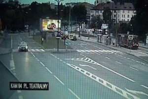 zdjęcie z monitoringu, potrącenie