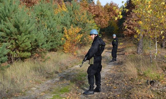 Policjanci podczas ćwiczeń