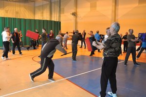 Funkcjonariusze Straży Leśnej podczas ćwiczeń w słupskiej Szkole Policji.