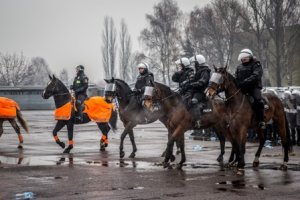 Ćwiczenia policji konnej